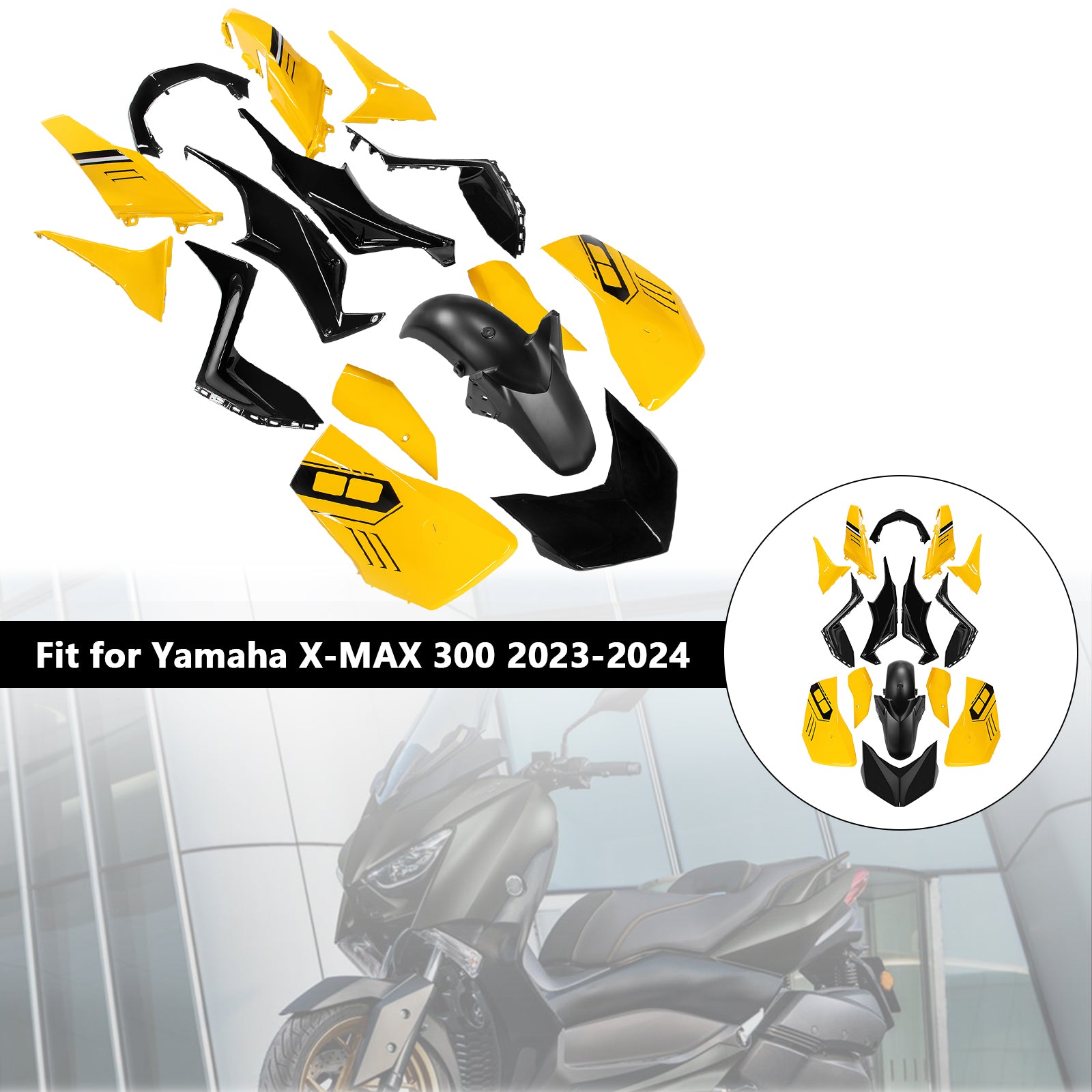 Amotopart 2023-2024 Yamaha X MAX 300 Verkleidungssatz