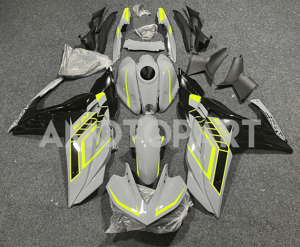 Amotopart Yamaha YZF-R3 2014-2018 R25 2015-2017 Grey&fluorescent Yellow Fairing Kit