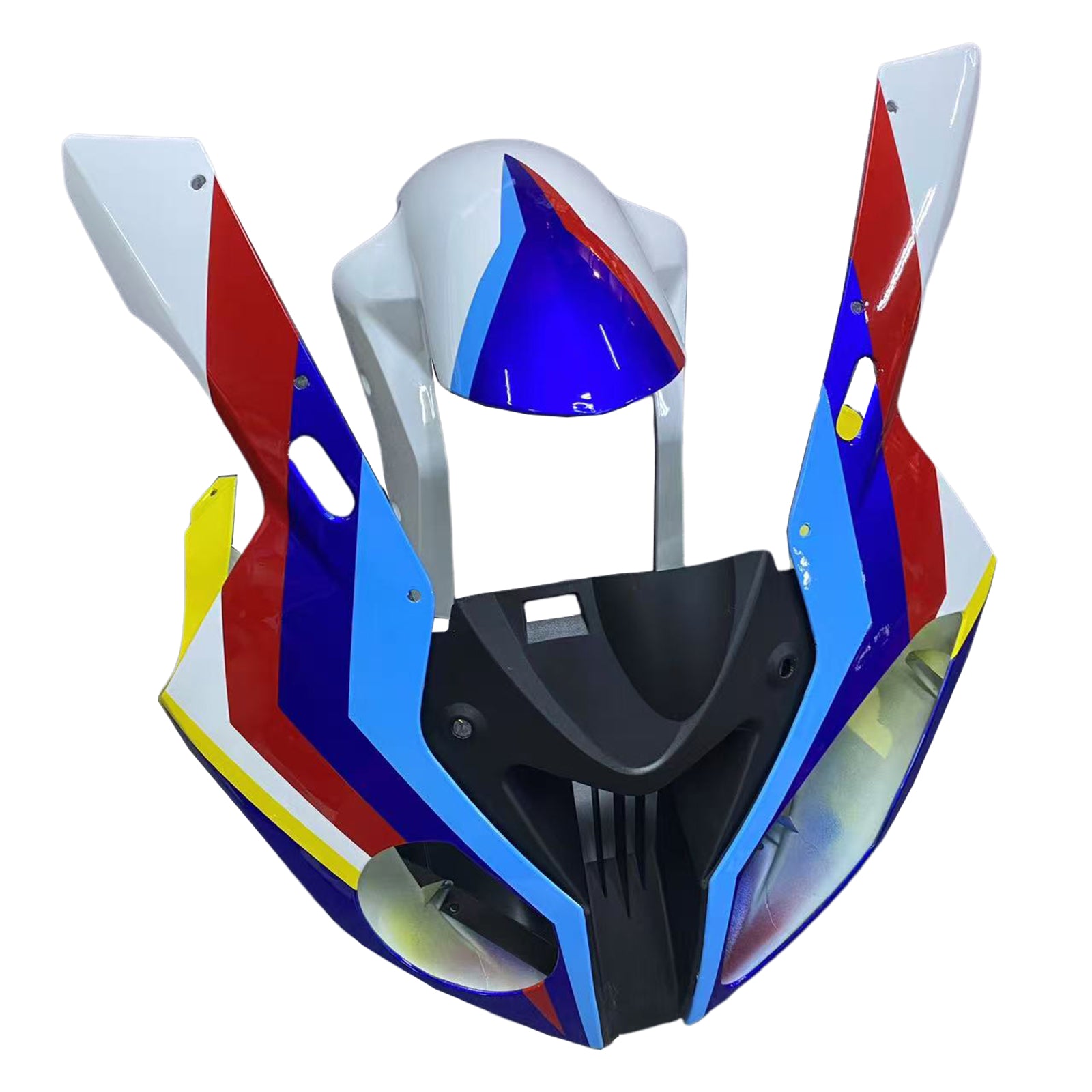 Amotopart 2009-2014 BMW S1000RR Kit de carénage blanc jaune bleu