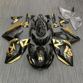 Amotopart 2009–2016 K9 GSXR1000 Suzuki Schwarz mit goldenen Akzenten Verkleidungsset