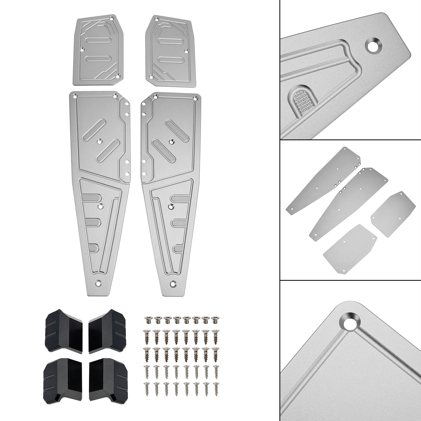 22-23 Aprilia SR GT200 SR GT125 Grau Trittbrett Fußstütze Pad Peg Pedal Platte