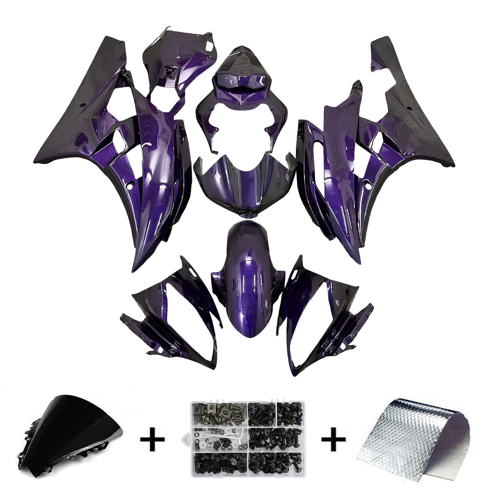 Amotopart 2006-2007 Yamaha YZF-R6 Purple Fairing Kit