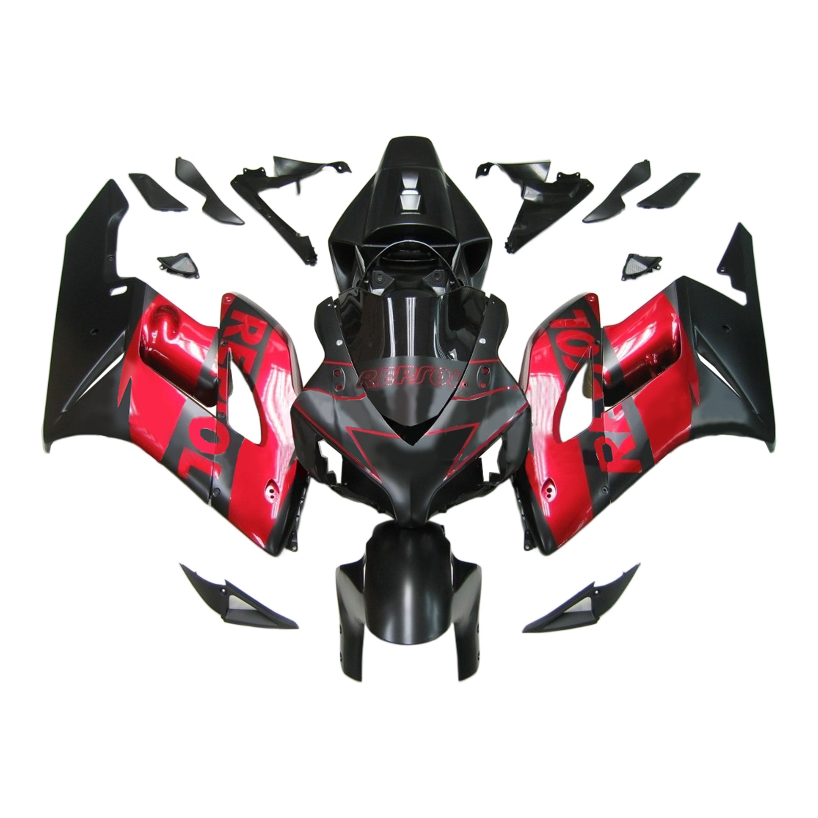 Amotopart 2004-2005 Honda CBR1000RR Black Red Fairing Kit