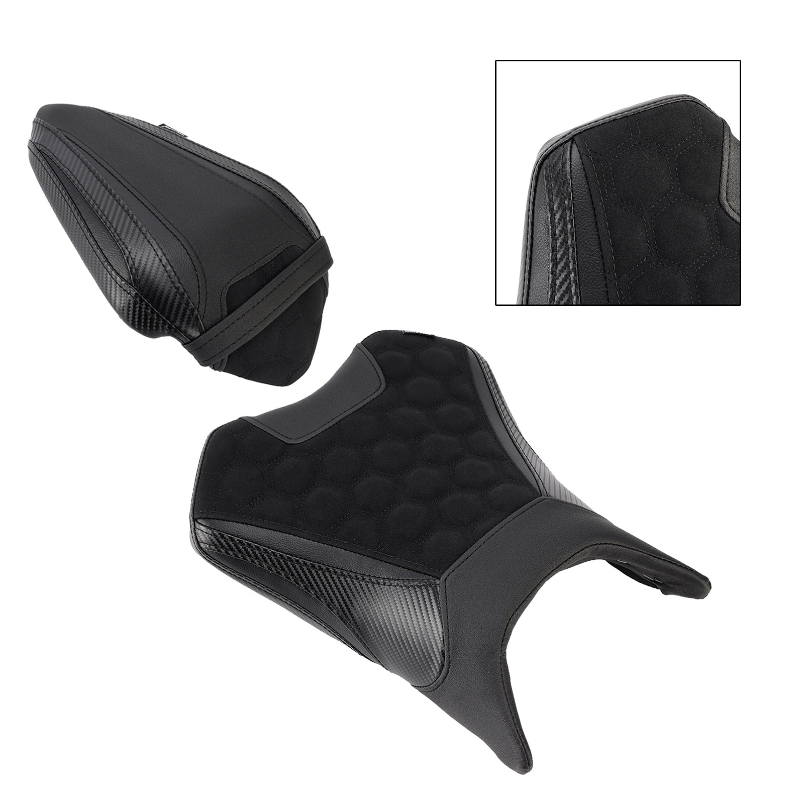 24-25 Kawasaki Ninja 500 Z500 Front&REar Raider Beifahrer-Kissen-Set Grün