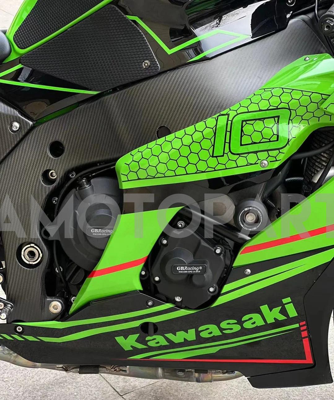 Amotopart 2021-2025 Kawasaki ZX 10RR ZX 10R Black Red Green Fairing Ki