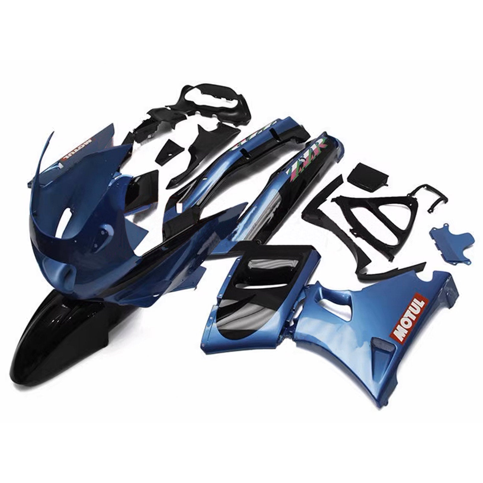 Amotopart ZZR400 1993-2007 ZZR600 1998-2003 Kawasaki Kit carena blu