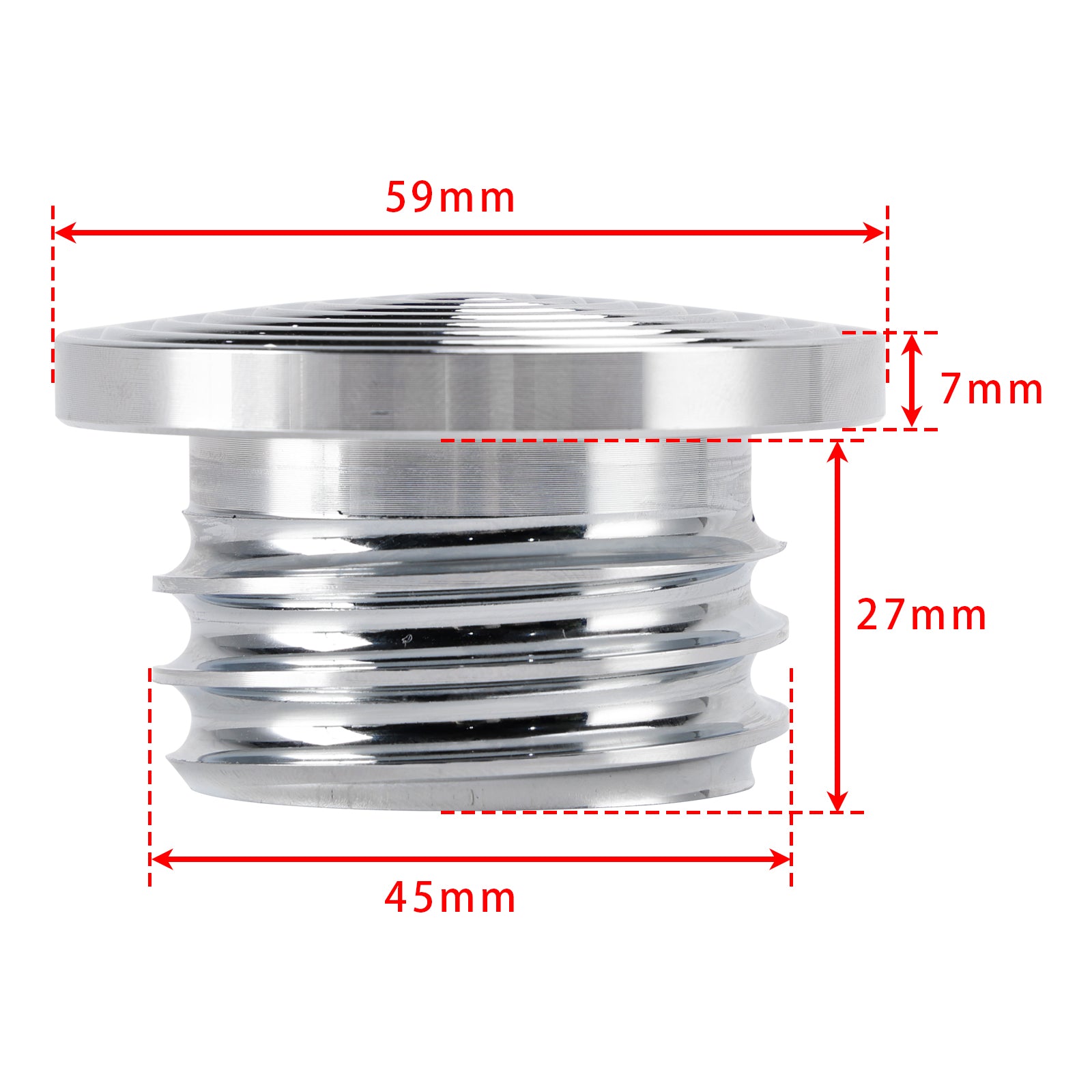 Sportster XL Dyna Softail Touring Aluminum Custom Fuel Gas Cap Chrome