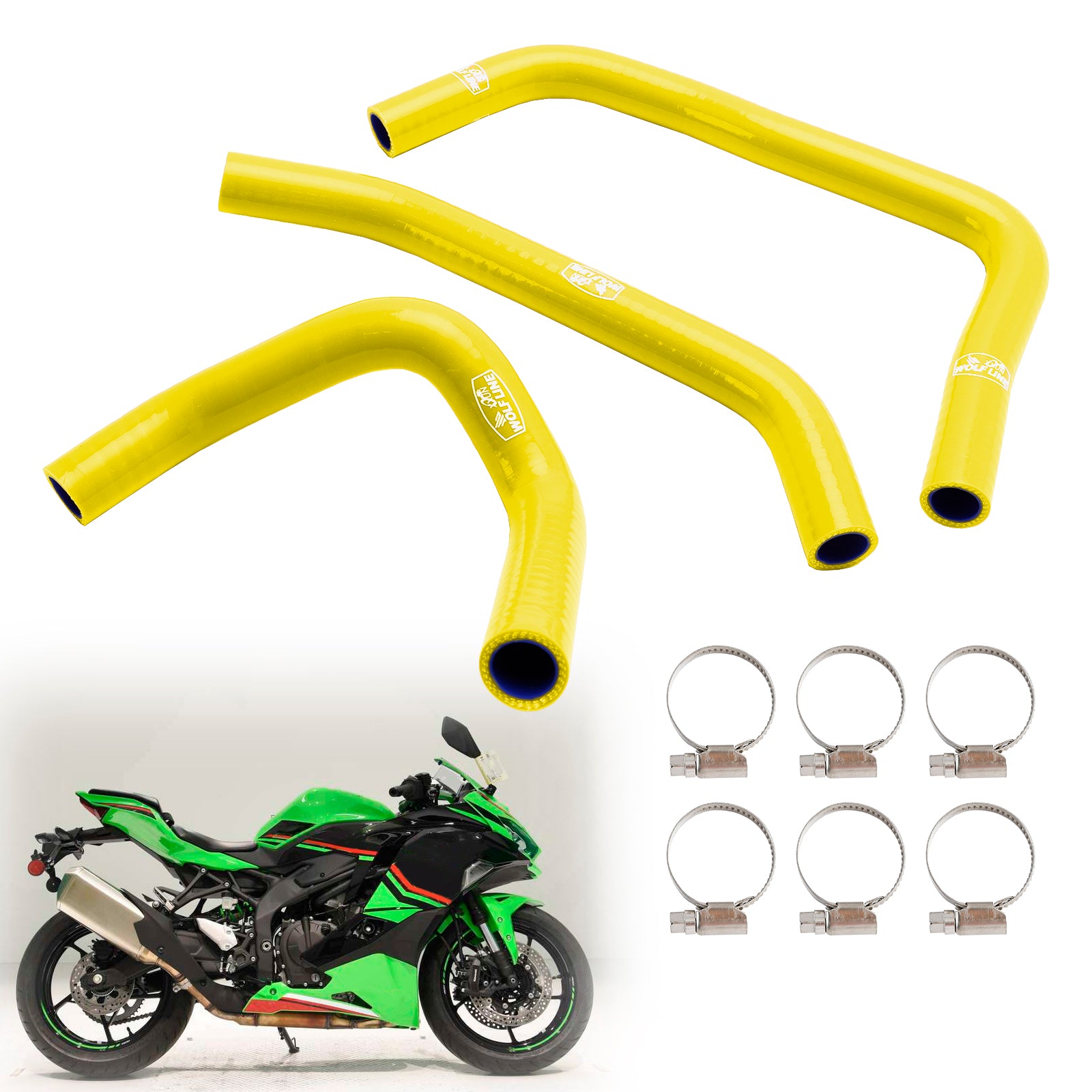 Kit tubo flessibile refrigerante radiatore in silicone Kawasaki ZX4R ZX-4RR 23-24