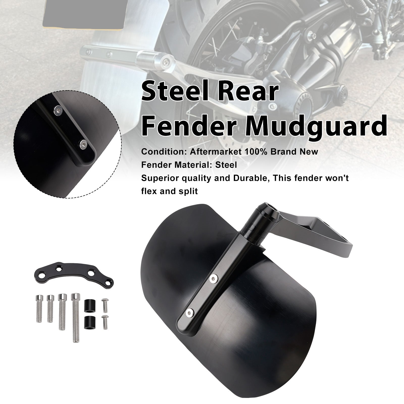 Garde-boue arrière en acier pur pour BMW R12 R12S R nineT Scrambler