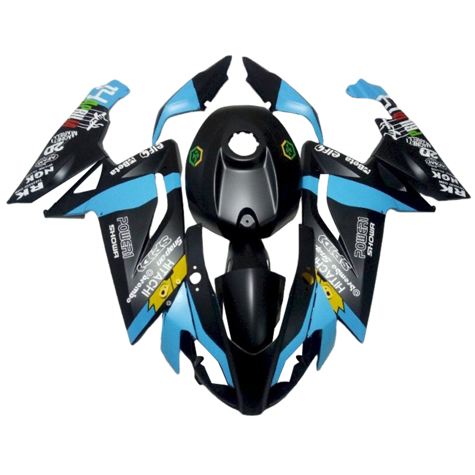 Kit carena Amotopart 2006-2011 RS125 Aprilia azzurro e nero