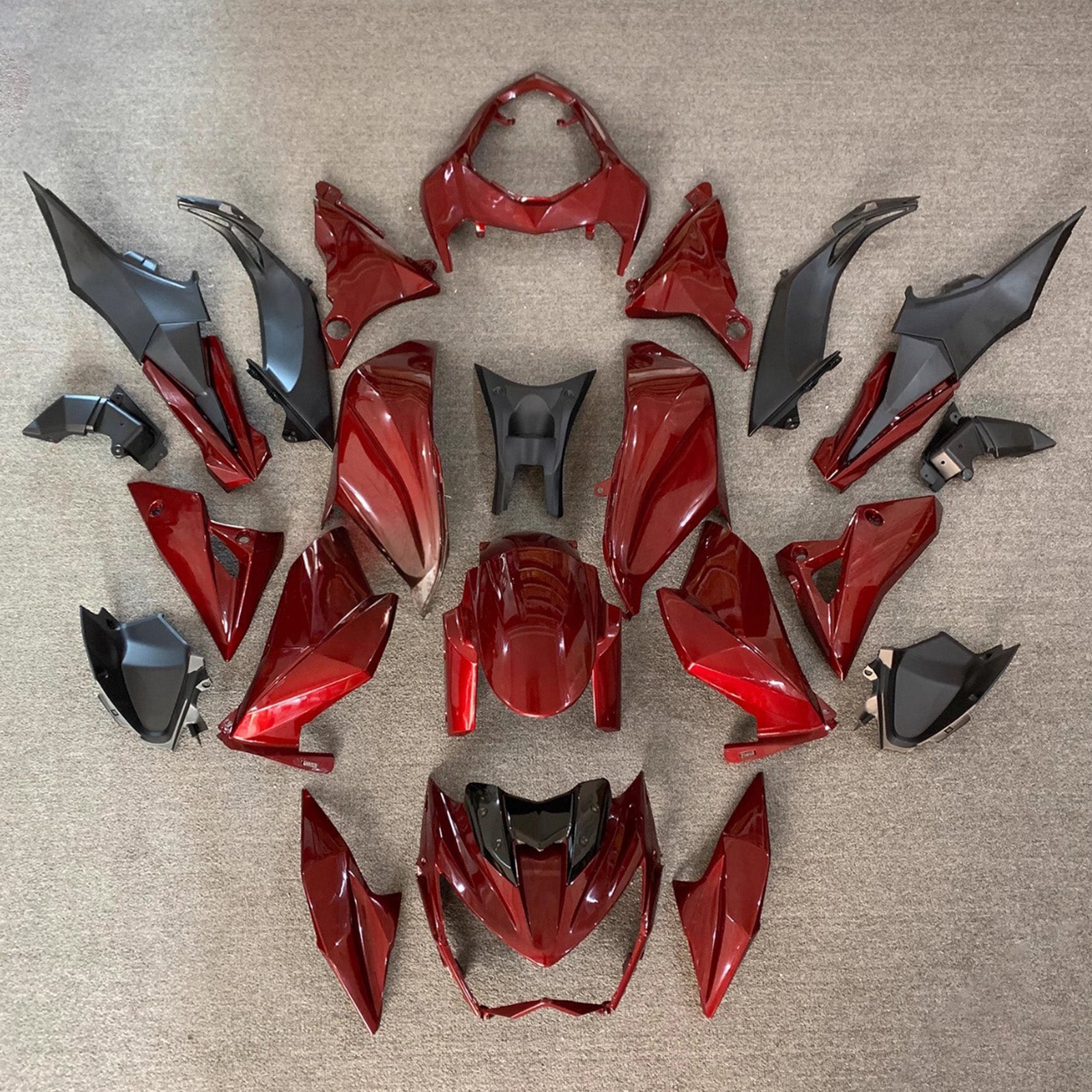 Amotopart 2013-2018 Kawasaki Z800 Red Fairing Kit