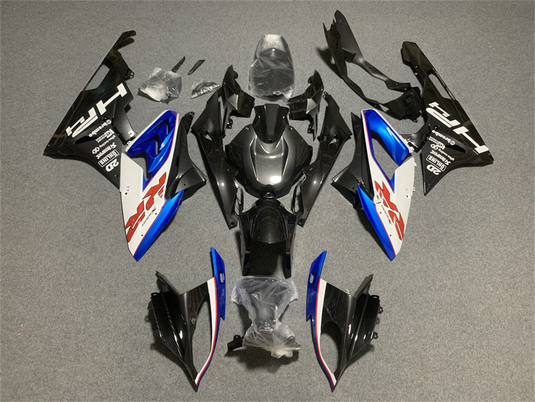 Kit de carénage Amotopart BMW S1000RR 2009-2014 bleu et blanc Style2