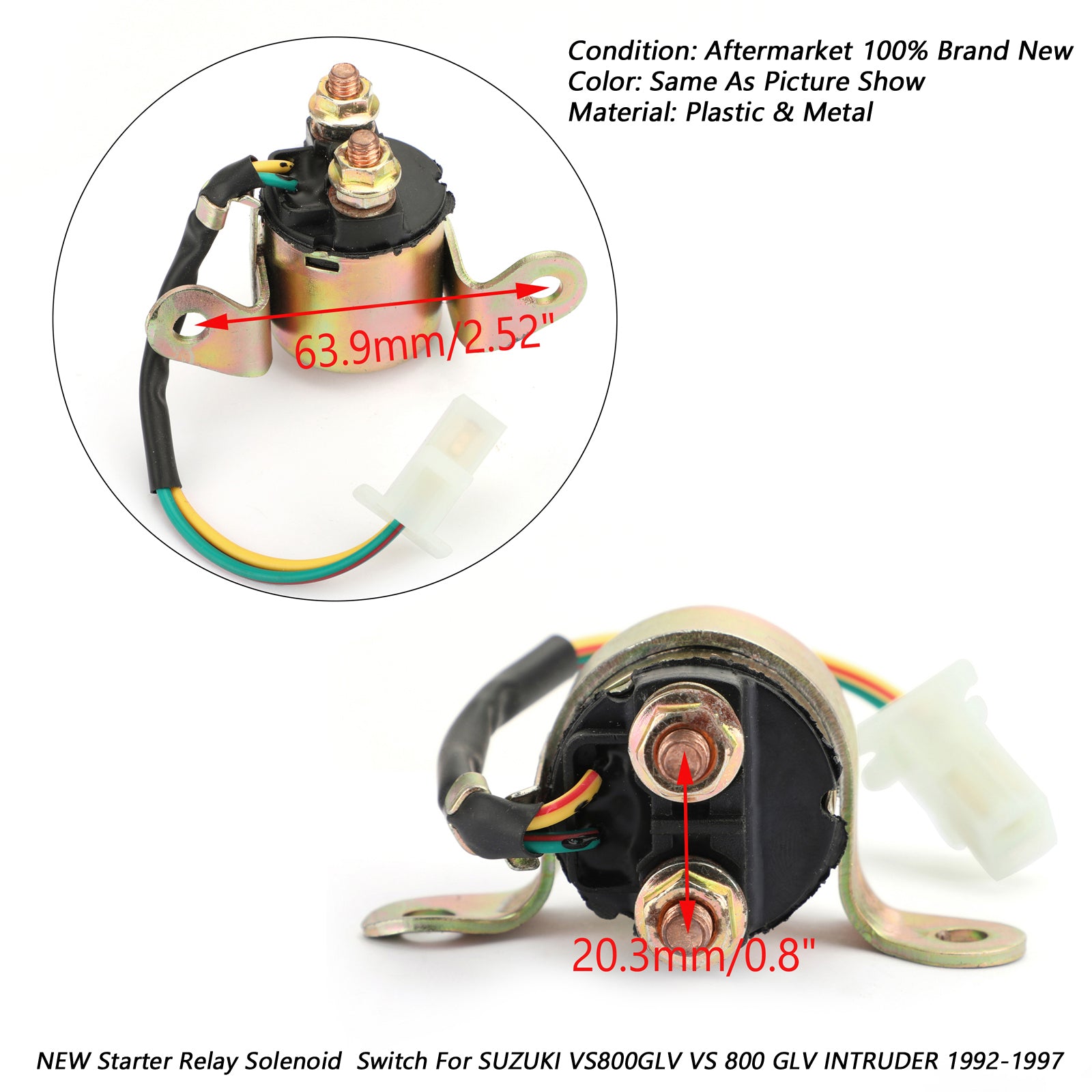 1992-1997 SUZUKI VS800GLV VS 800 GLV INTRUDER Starter Solenoid Relay