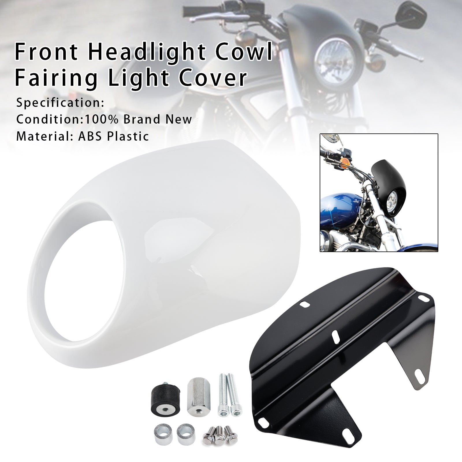 1973-up Sportster Dyna XL 883 1200 FX Headlight Fairing Light Cover