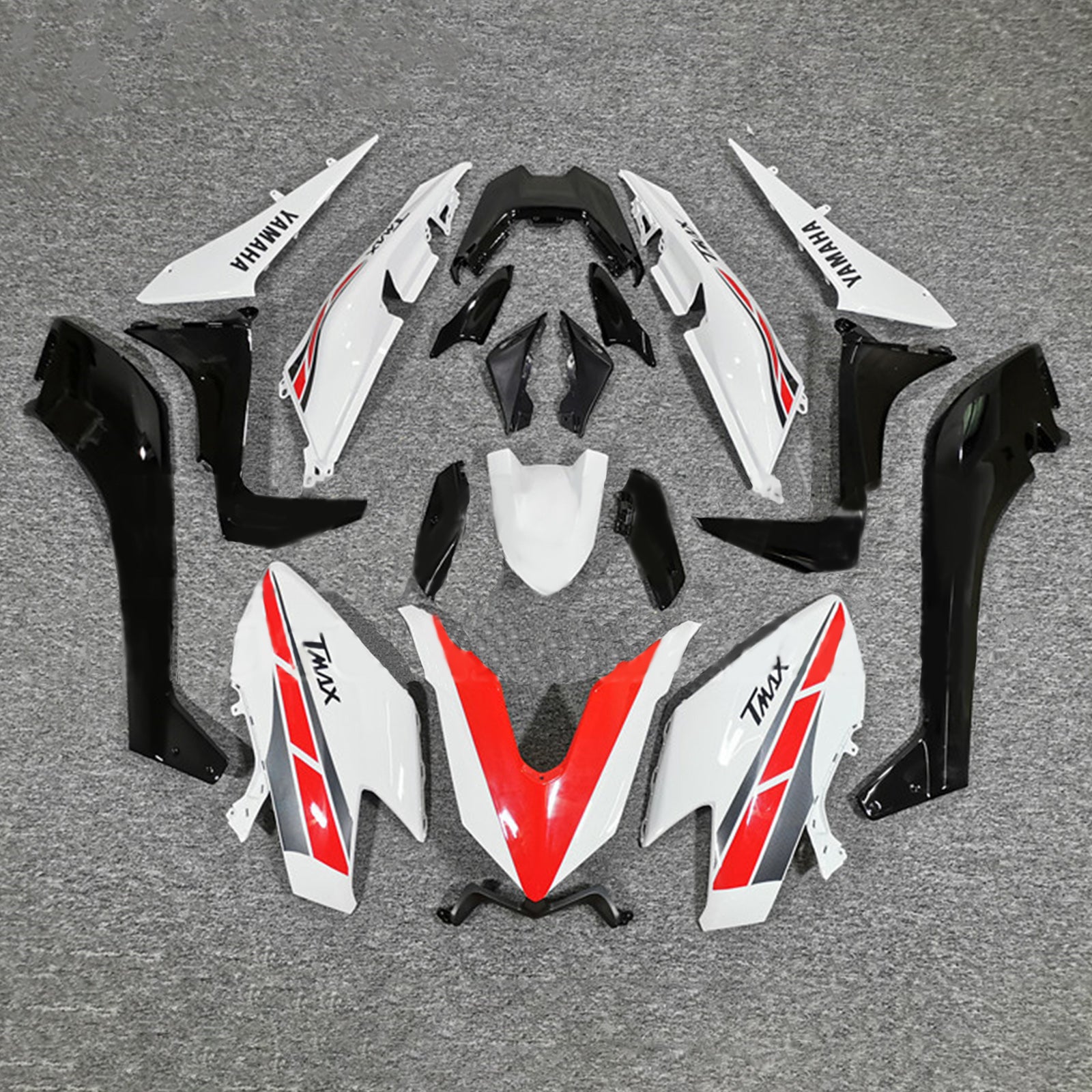 Amotopart 2017-2018 Yamaha T-Max TMAX530 Fairing Red&White Kit