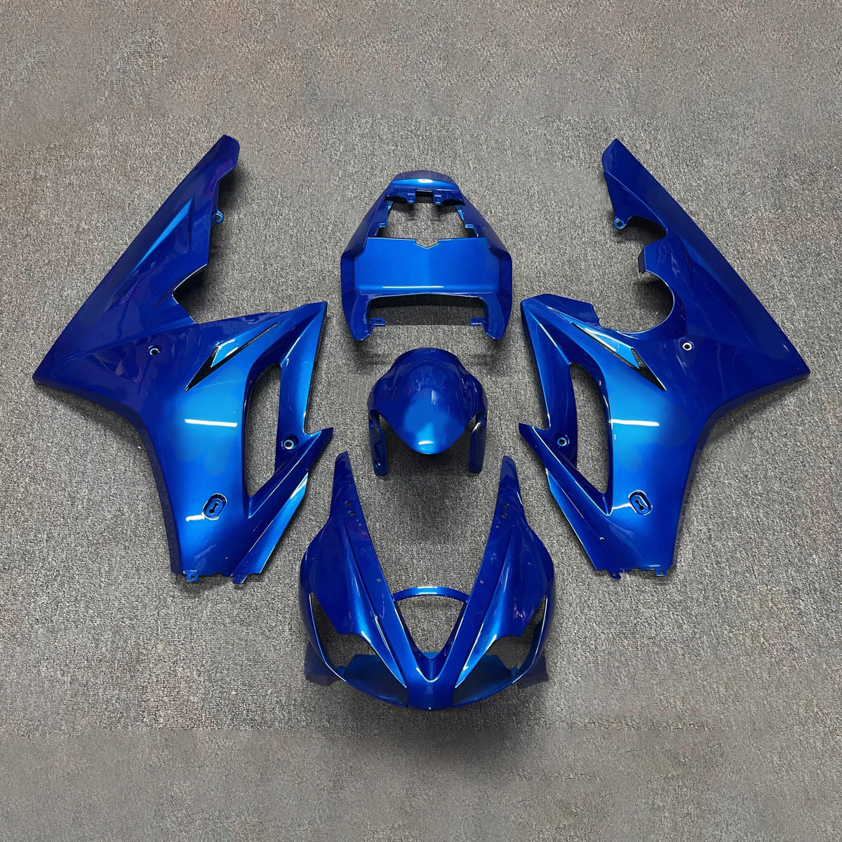 Amotopart 2006-2008 Triumph Daytona 675 Blue Gray Black Fairing Kit