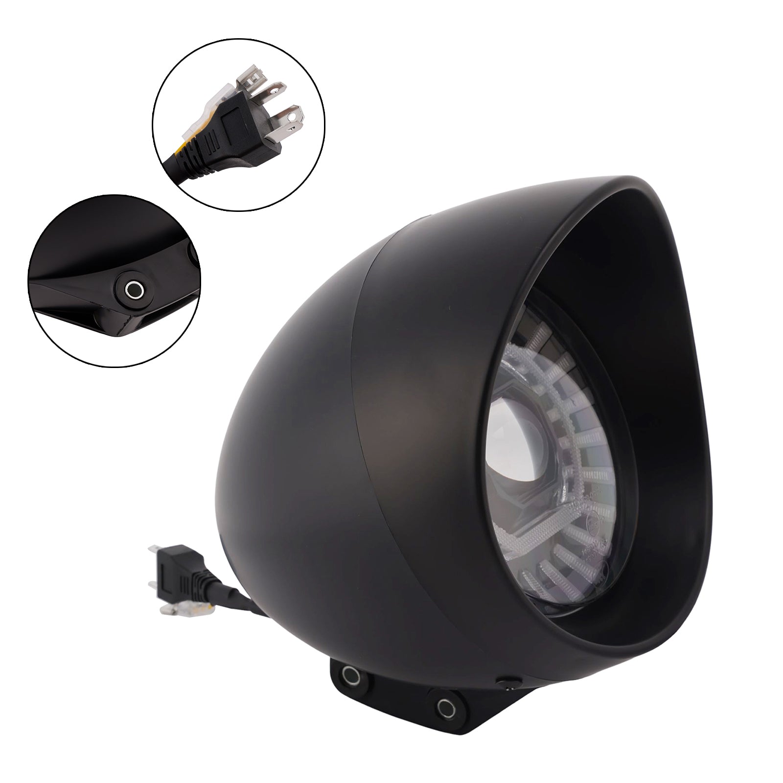 55W 5.75" Beam Headlight Fog Lamp Custom 4000lm Fits For Racer Bobber Chrome