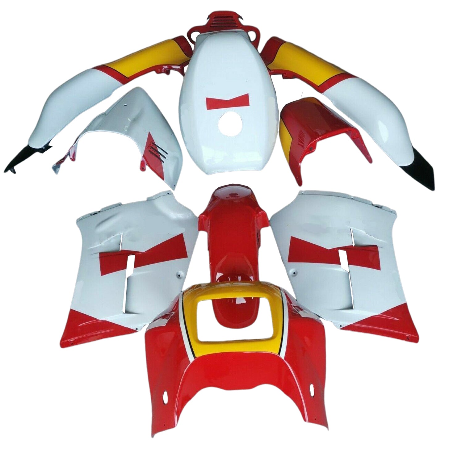 Amotopart 1985-1987 Yamaha RZV500 / RD500 Yellow White Red Fairing Kit