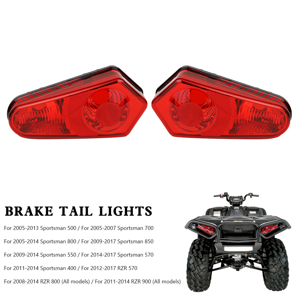 Cyleto Bremsbeläge Vorne & Hinten Für POLARIS Sportsman 550 Touring EFi / EPS (2010-2014) - 3 Paar Set, Halbmetallisch