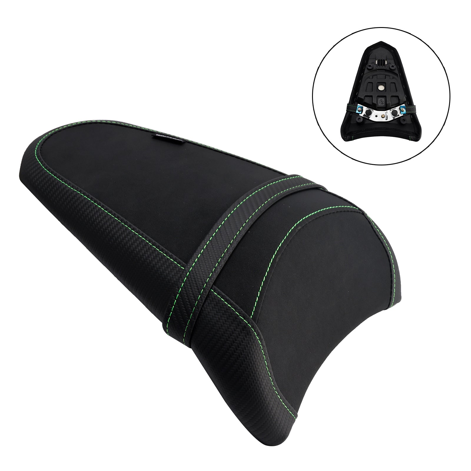 17-25 Kawasaki Ninja Z650 Rear Passenger Seat Pillion Saddle Flat Green