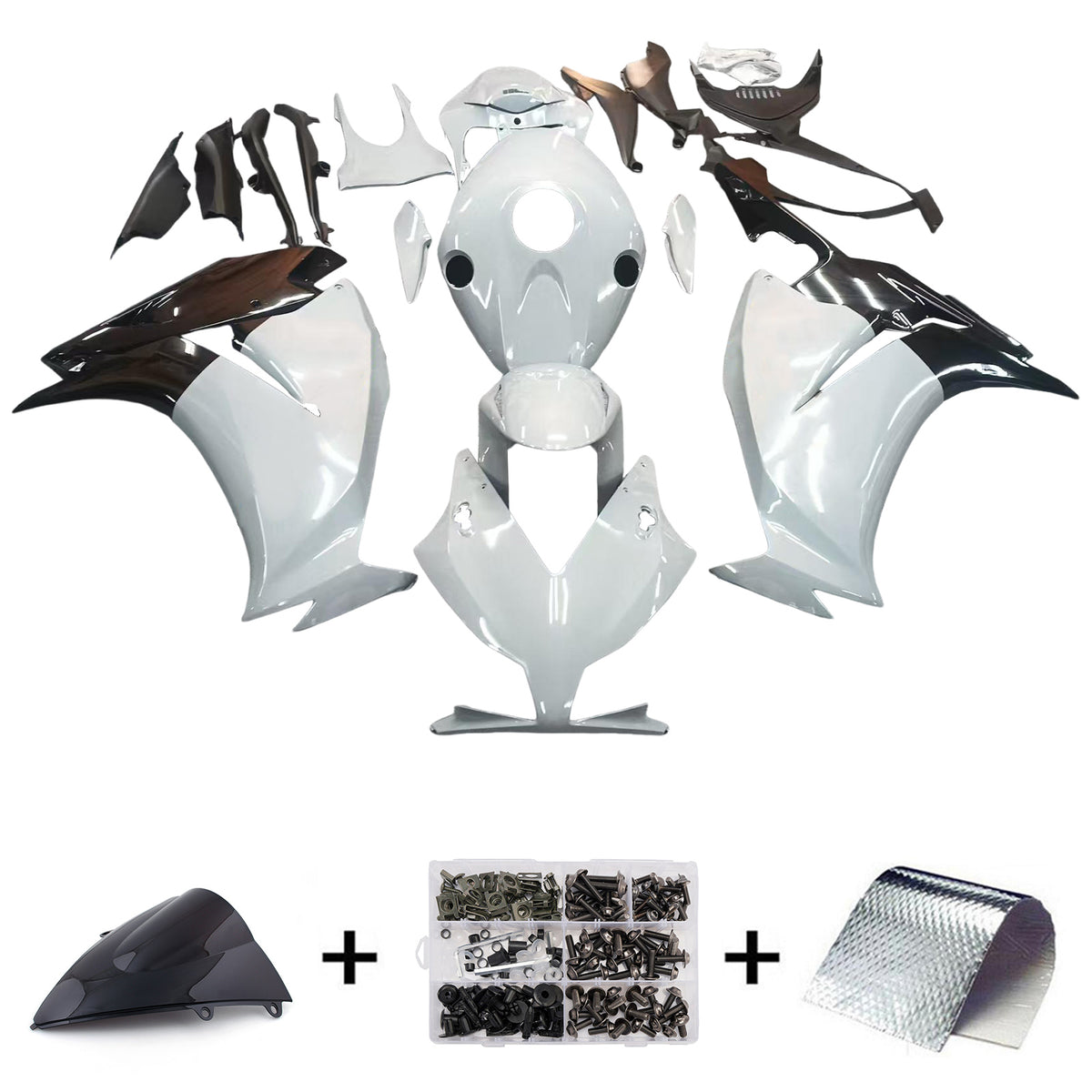 Amotopart 2012-2016 Honda CBR1000RR White Fairing Kit