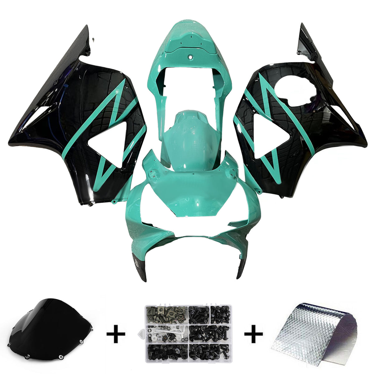 Amotopart 2002-2003 Honda CBR954 groen-zwarte kuipset