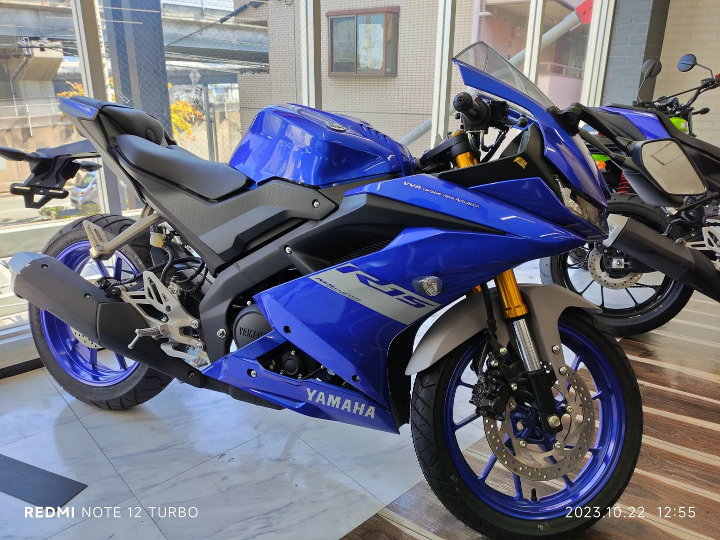 Amotopart 2018-2024 Yamaha YZF R15 Verkleidungssatz, Blaugrau