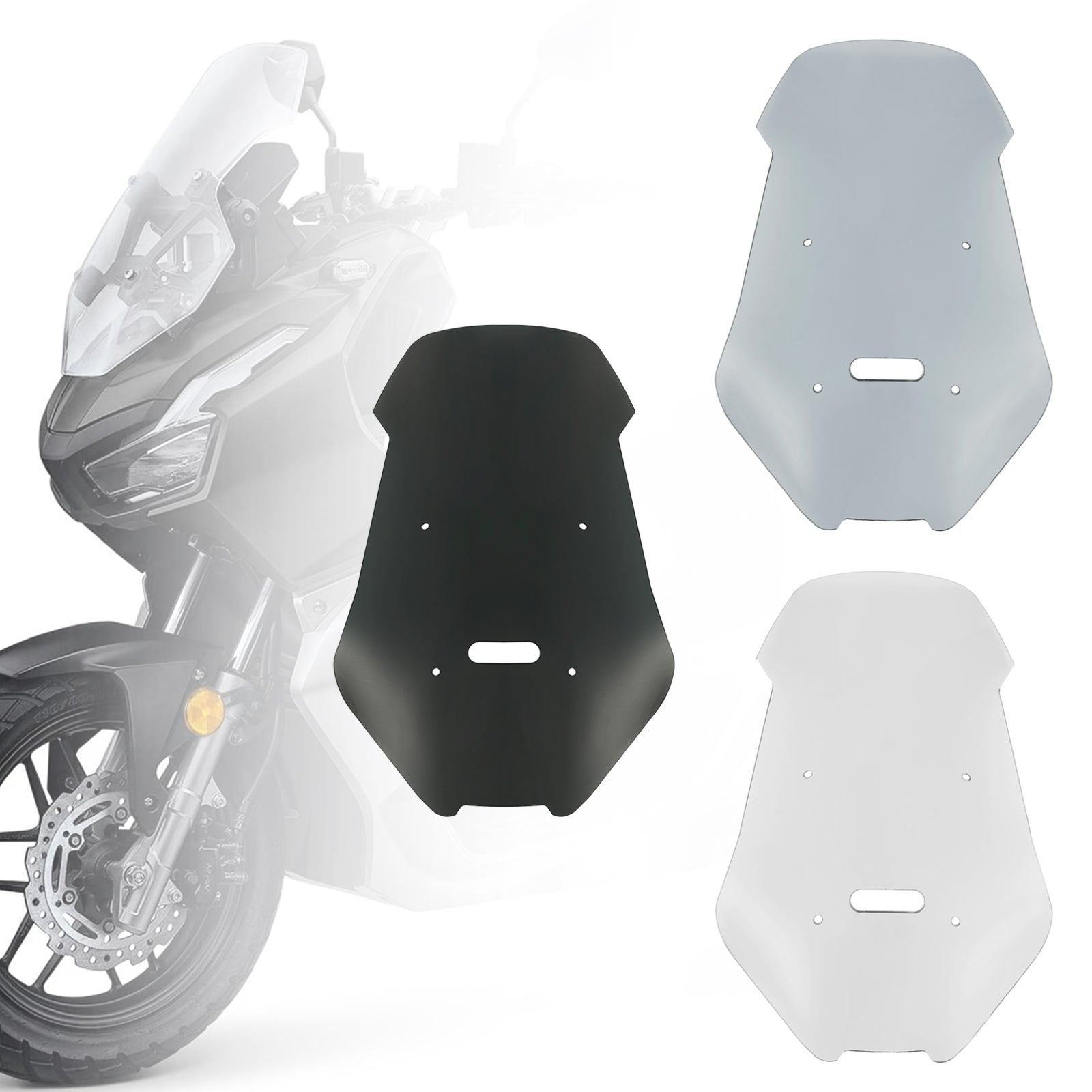 ABS-Motorrad-Windschutzscheibe, passend für Honda ADV150/ADV160 2019–2023