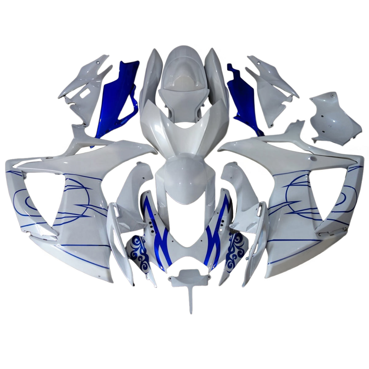 Amotopart 2006-2007 Suzuki GSX-R600 750 K6 Gray Blue White Fairing Kit