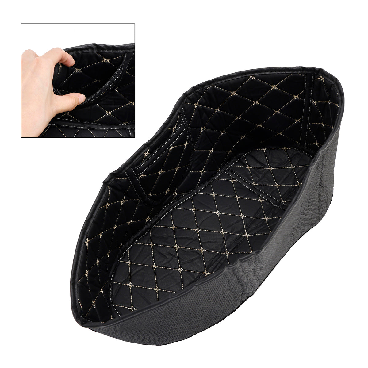 Silver For Vespa Gts 300 Gts300 Seat Bucket Liner Pad Trunk Inner Protector