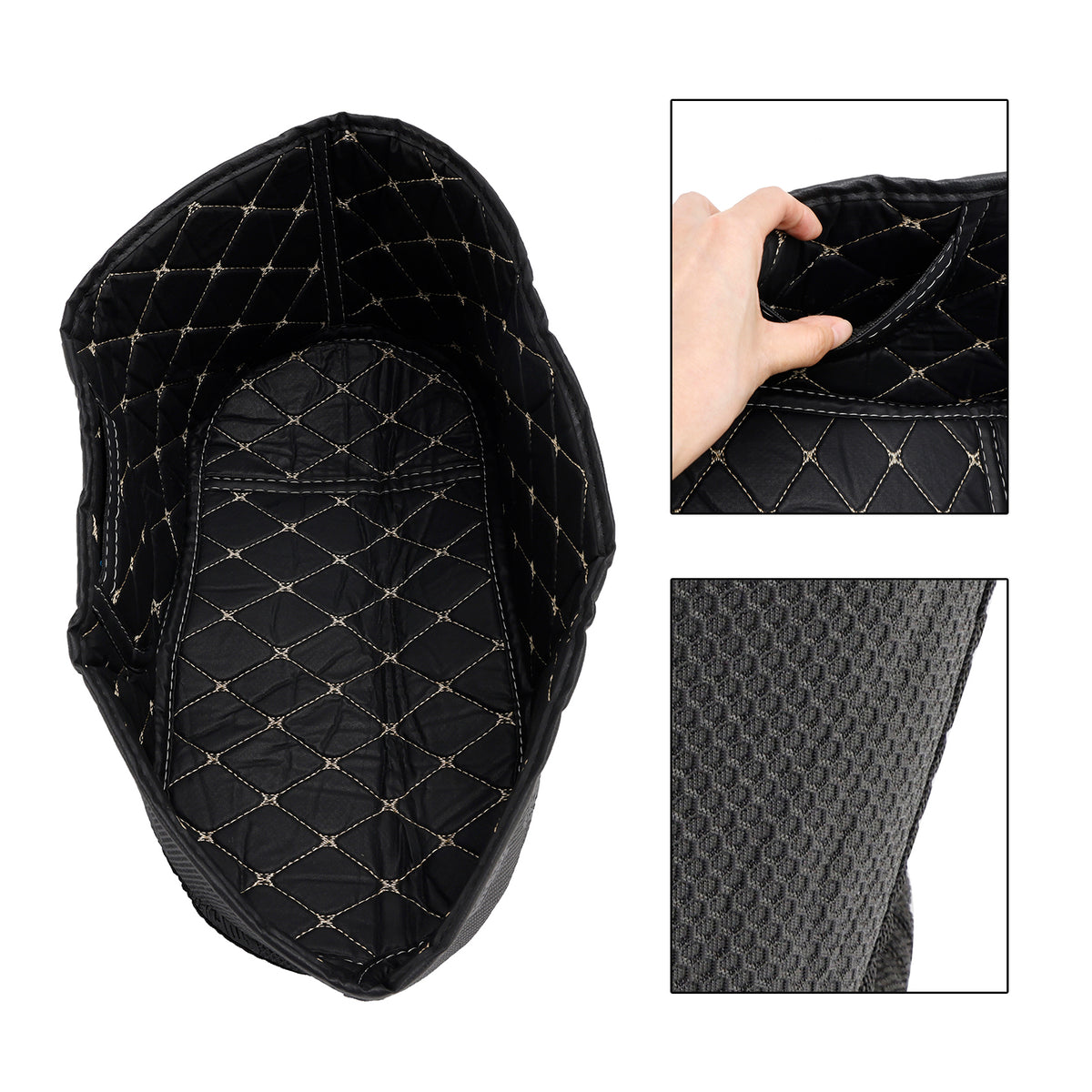 Silver For Vespa Gts 300 Gts300 Seat Bucket Liner Pad Trunk Inner Protector