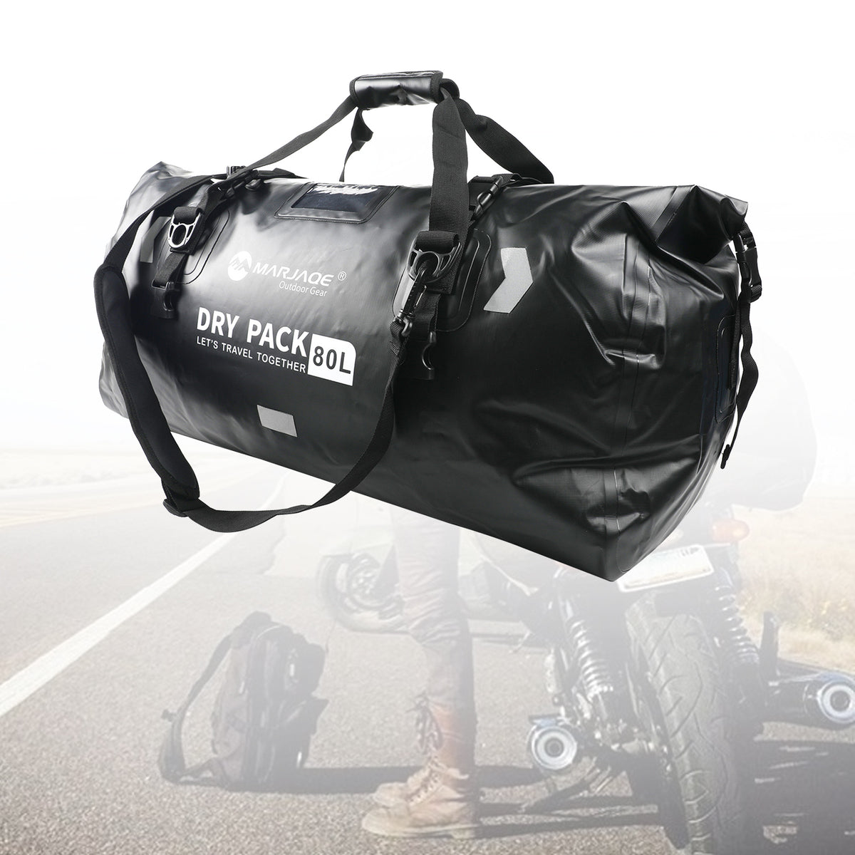 Motorrad-Hecktasche, seitliche Satteltasche, Hecktasche, Gepäcktasche, Stauraum, 80 l