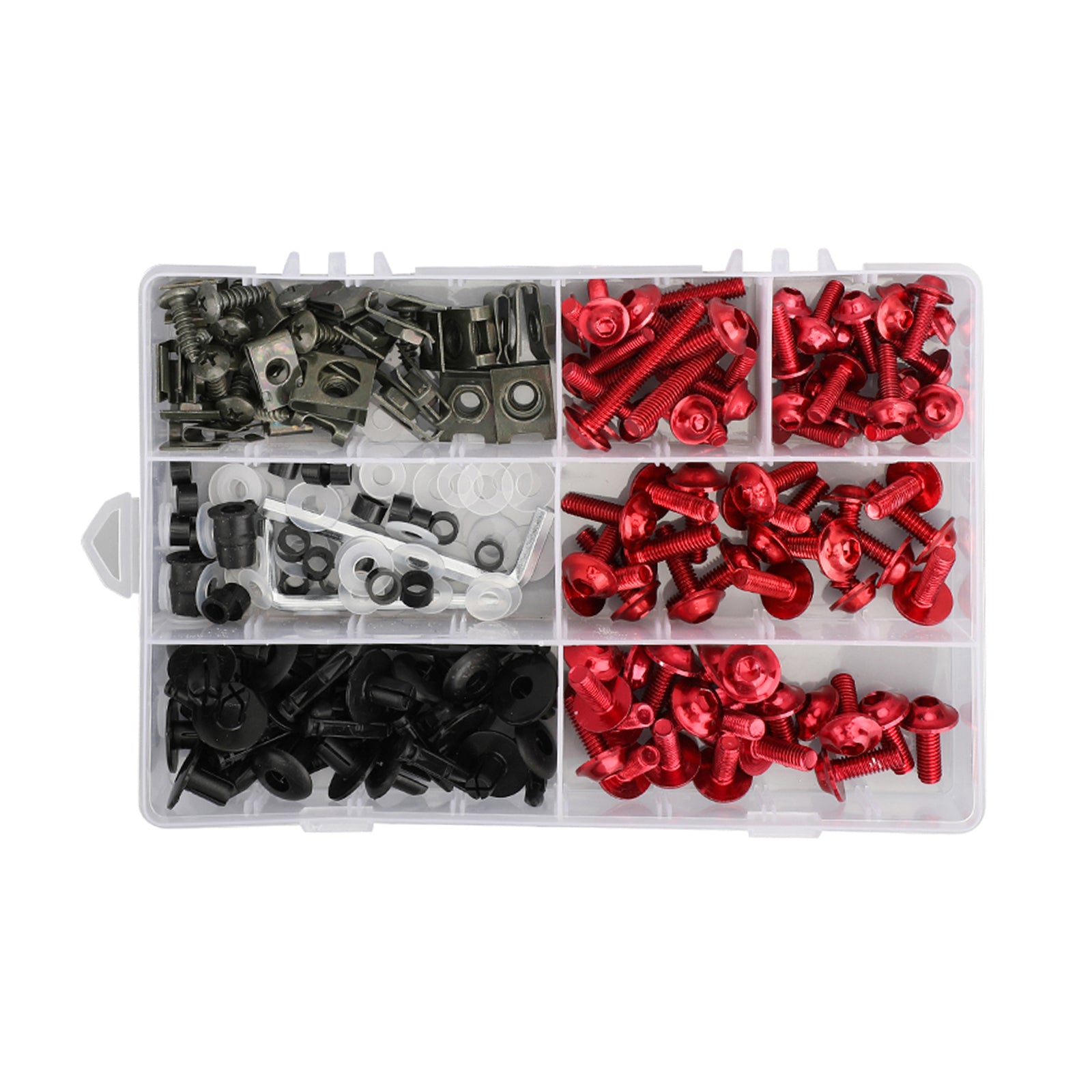 Amotopart 2008-2016 Yamaha YZF 600 R6 Kit de carénage rouge et gris