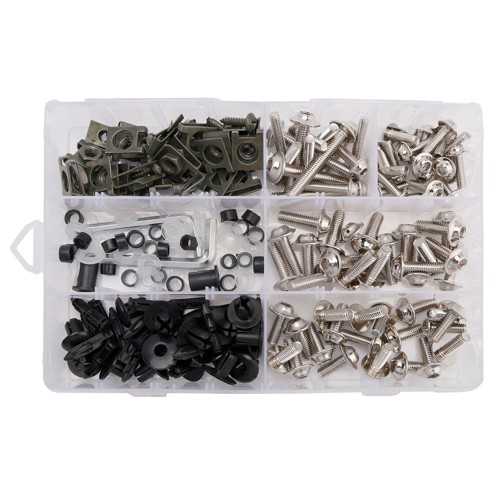 Amotopart 2017-2019 Kawasaki ER6F/Ninja650R White Black Fairing Kit