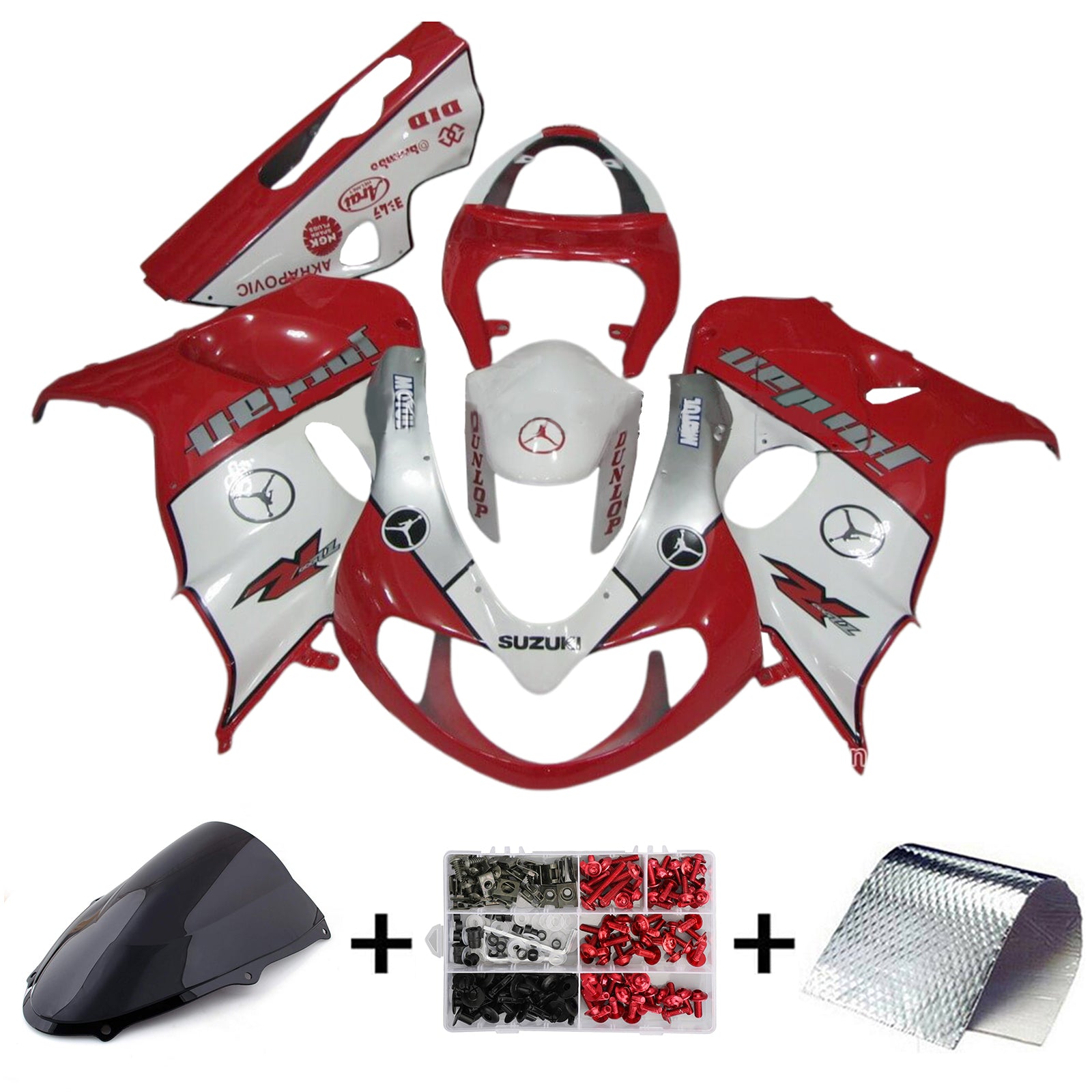 Amotopart 1998-2003 TL1000R Suzuki Red&Silver Fairing Kit