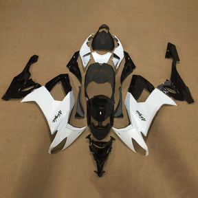 Amotopart 2008-2010 Kawasaki ZX10R White&Black Fairing Kit