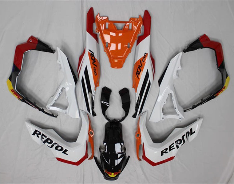 Amotopart 2018-2021 Honda ADV150 Black White Orange Fairing Kit