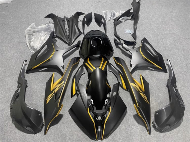 Amotopart 2019-2022 BMW M1000RR S1000RR Black & Yellow Lines Fairing Kit