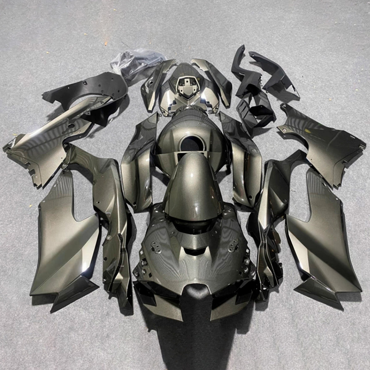 Amotopart 2021-2025 Kawasaki ZX-10R ZX-10RR Grå sort kåbesæt