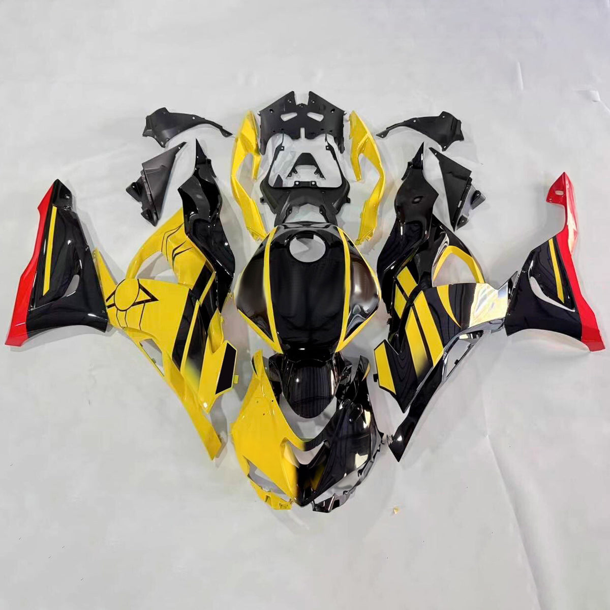 Amotopart 2024-2026 Kawasaki ZX-6R Black Gray Yellow Fairing Kit