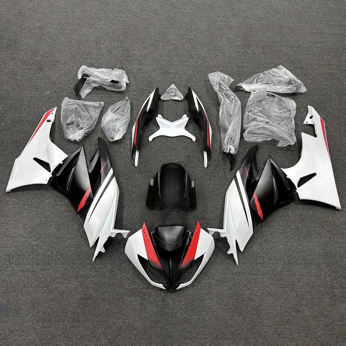 Kit carena nera Amotopart 2009-2012 Kawasaki ZX-6R 636