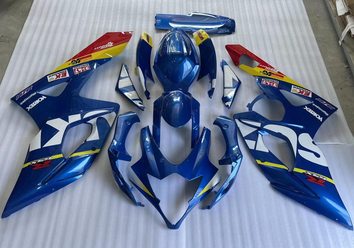 Amotopart 2005-2006 Suzuki GSXR1000 Fairing Blue Style4 Kit