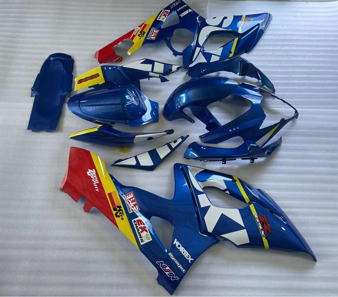 Amotopart 2005-2006 Suzuki GSXR1000 Kit de carenado azul Style4