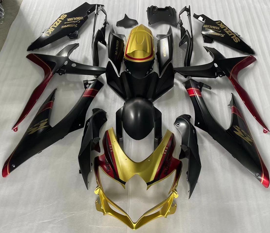 Amotopart 2008-2010 Suzuki GSXR600/750 Fairing Gold&Red Kit