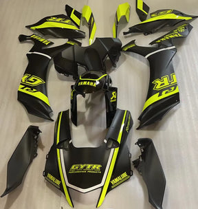 Amotopart Yamaha 2020-2024 YZF R1 Nero Con Kit Carena Giallo Fluorescente