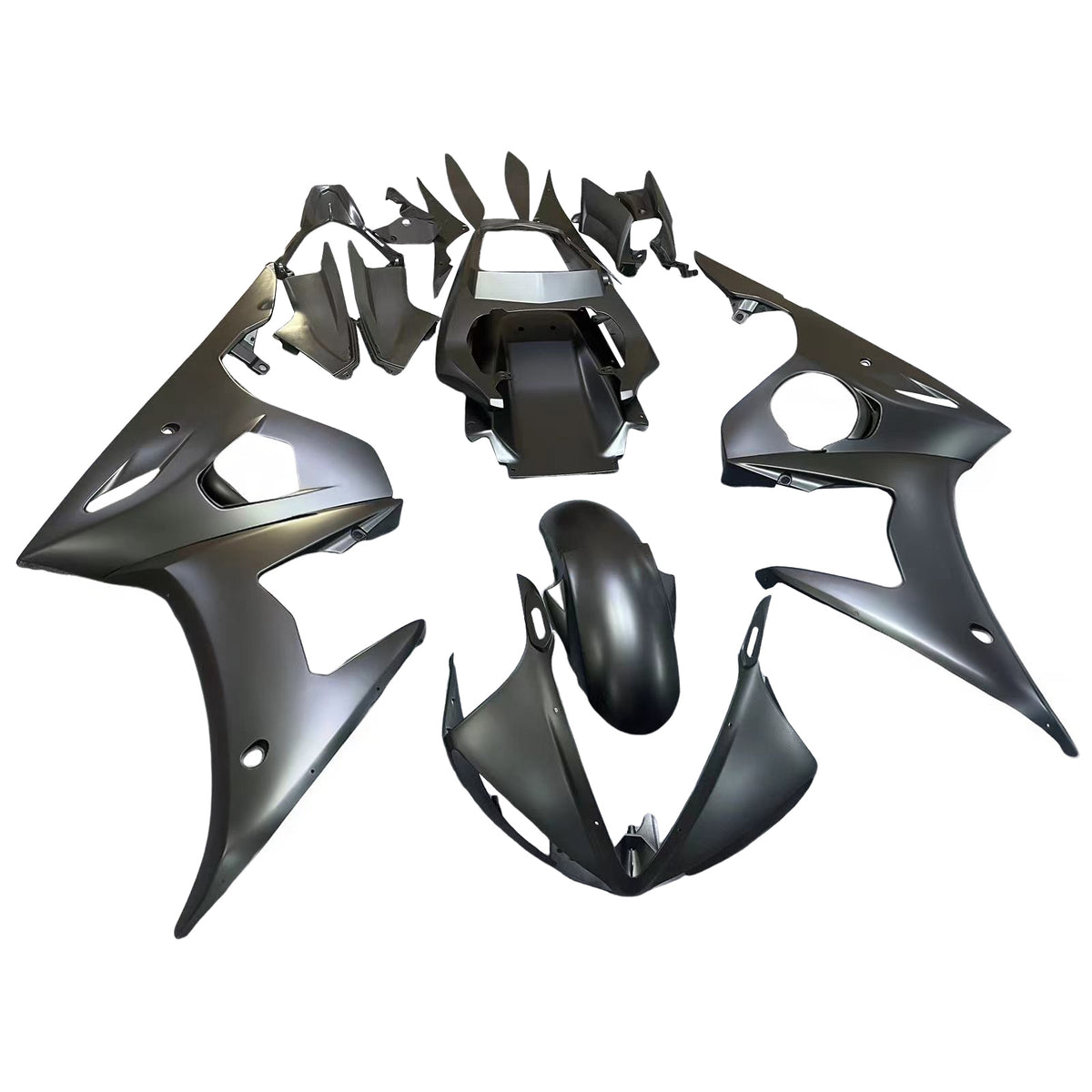 Amotopart 2005 Yamaha YZF-R6 White Gray Black Fairing Kit