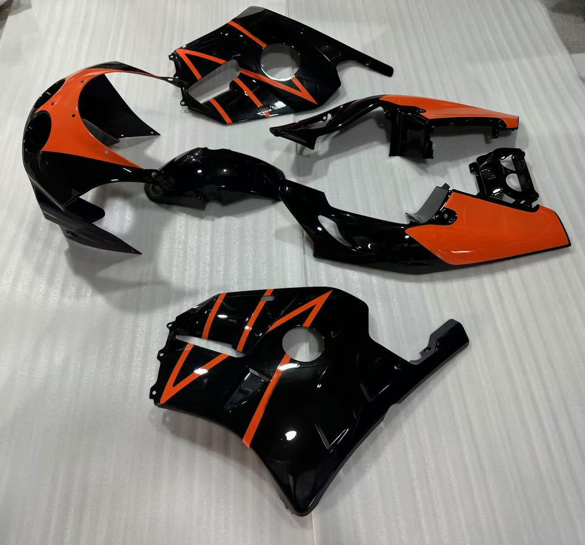 Amotopart 1990-1998 Honda CBR250RR MC22 Black Orange Fairing Kit