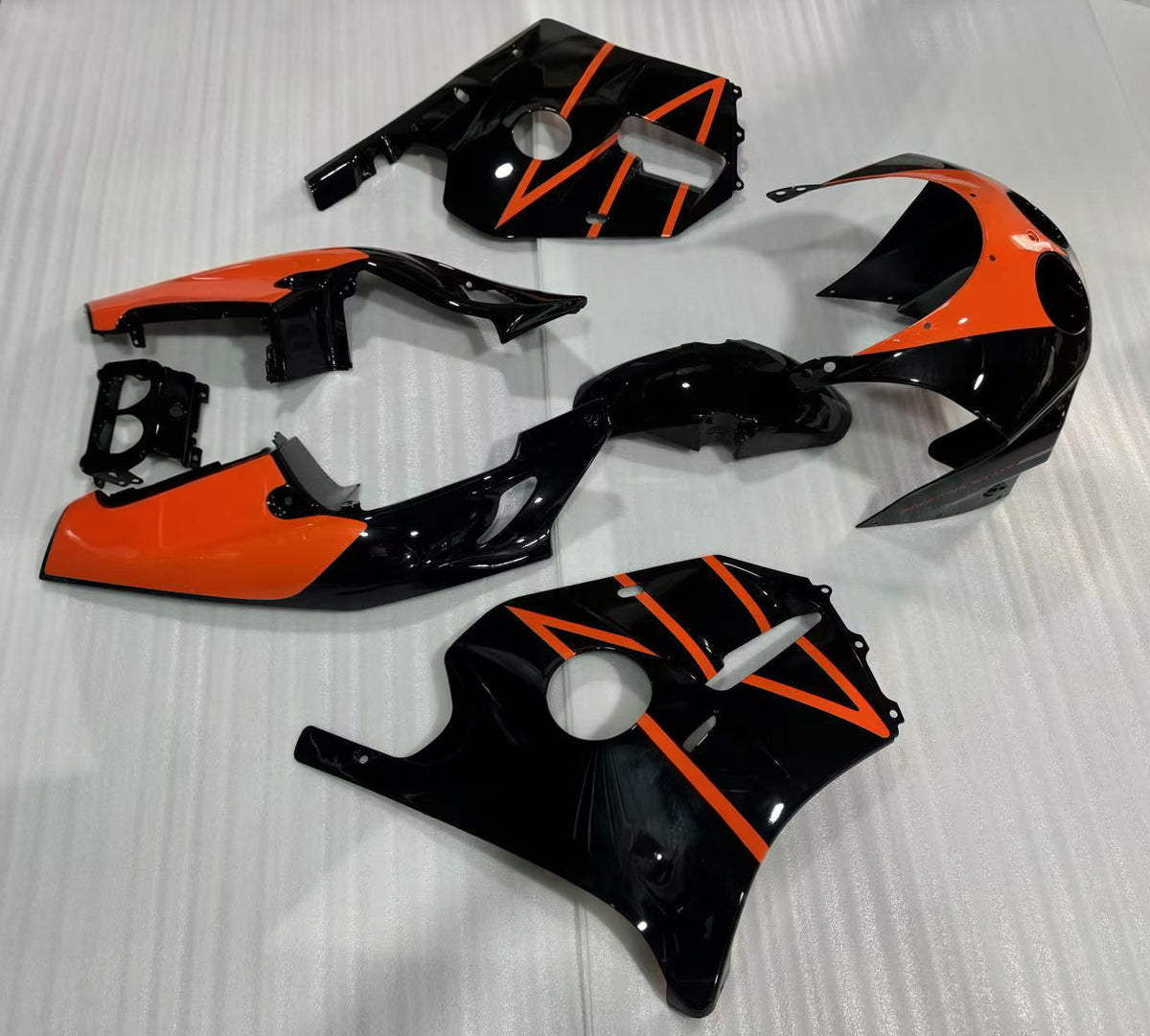 Amotopart 1990-1998 Honda CBR250RR MC22 Black Orange Fairing Kit