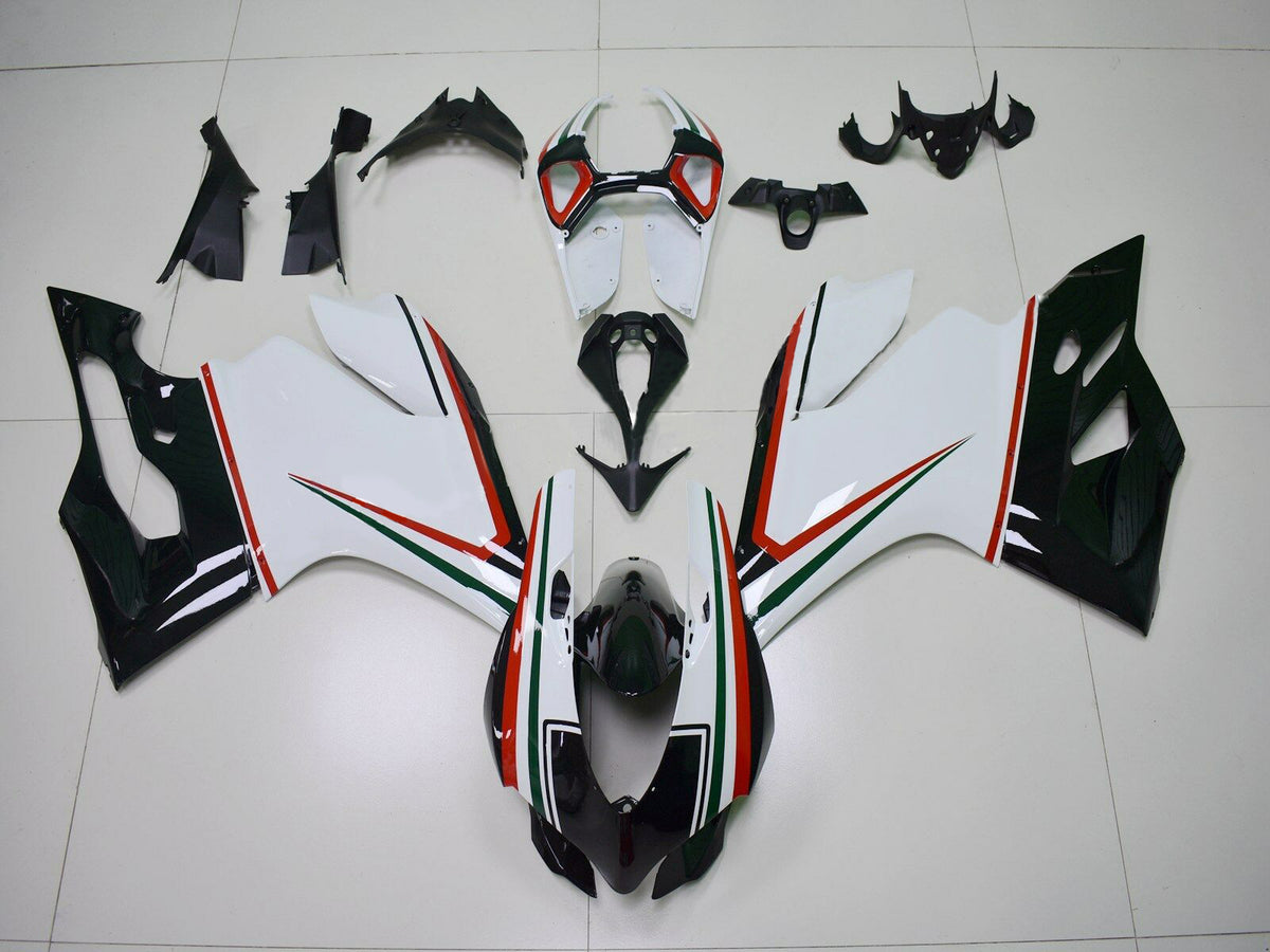Amotopart 2012-2015 Ducati 1199 White Black Red Fairing Kit