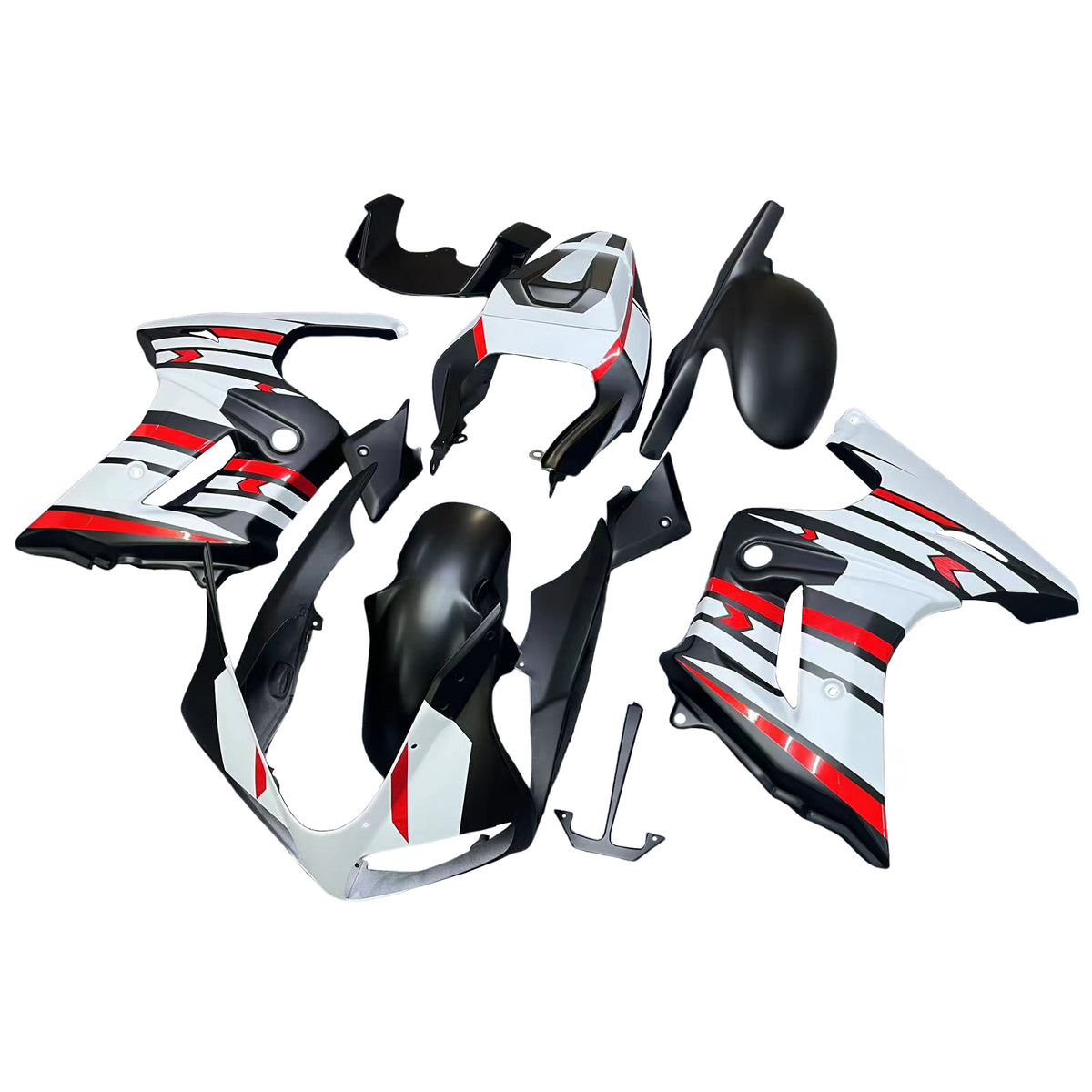 Zestaw owiewek Amotopart 2003-2013 Suzuki SV650 w kolorze czarnym i czerwonym